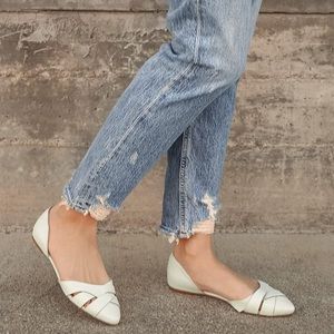 New in box Ivory D'Orsay Flats size 8
